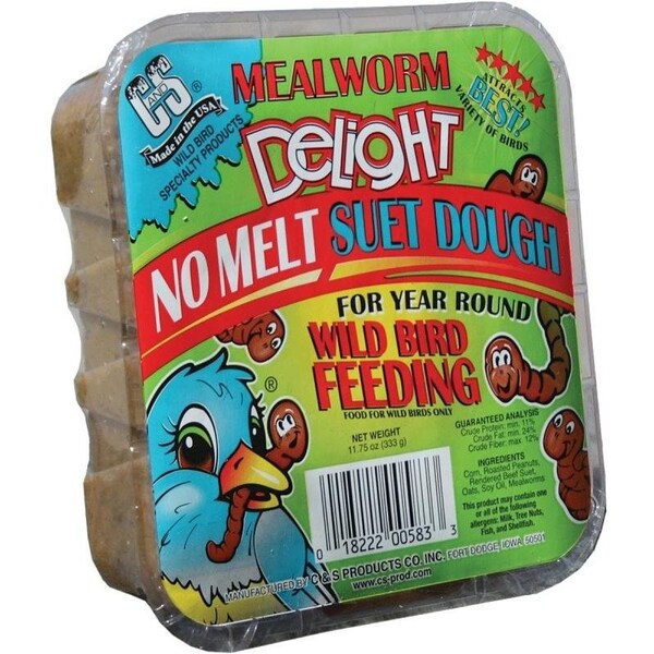 C&S Products No Melt Suet Dough Delights Bird Suet, 1175 oz CS12583 Zoro